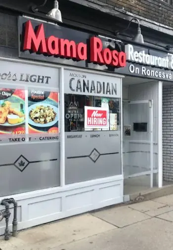 Mama Rosa restaurant entrance